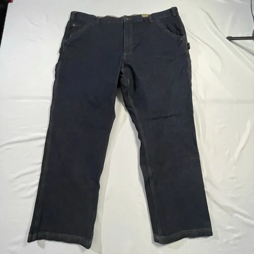 Duluth Trading Co Flex Ballroom Relaxed Fit Carpenter Work Jeans Men 46x32 EUC